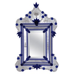 Miroir en verre de Murano « Chiara » de style vénitien par Fratelli Tosi