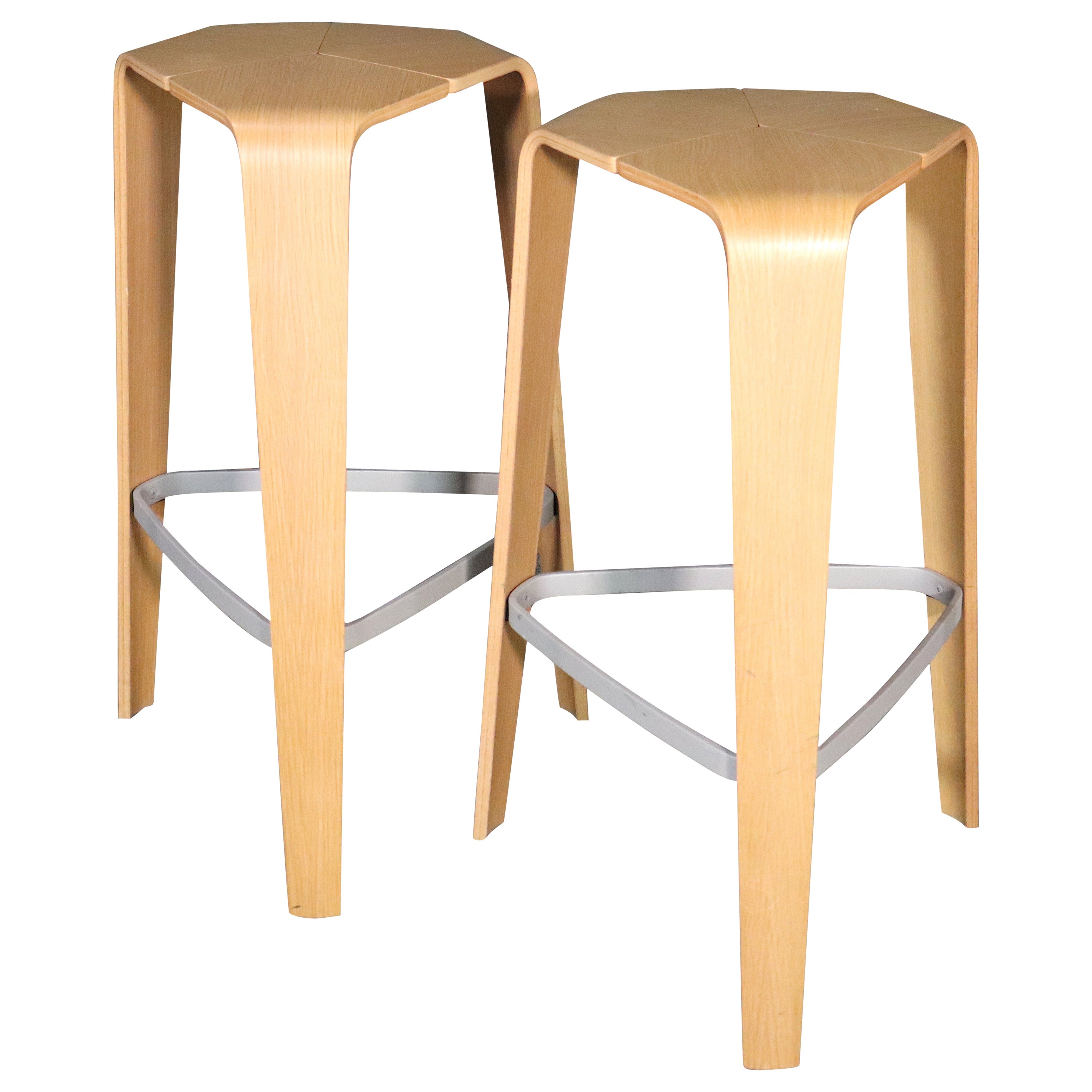 Pair, "Tre" Bar Stools by Davis Furniture For Sale