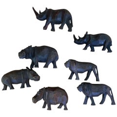 Set of Seven African Safari Figures