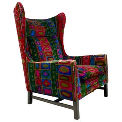 1960s Antique Lounge Chair with Jack Lenor Larsen Upholstery