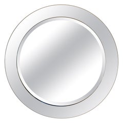 Italian Modern Fontana Arte Inspired Beveled Mirror