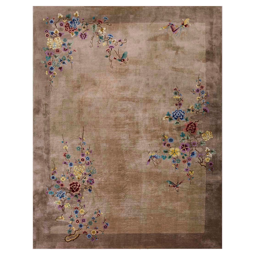 1920s Chinese Art Deco Carpet  ( 8'9" x 11'6" - 267 x 351 ) For Sale
