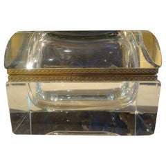 Large Vintage Murano Glass Domed Box by Flavio Poli