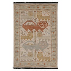 Rug & Kilim's Tribal Style Rug In Polychromatic Lion Pictorials