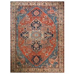 19th Century N.W. Persian Serapi Carpet ( 11'10" x 15'10" - 361 - 483 )