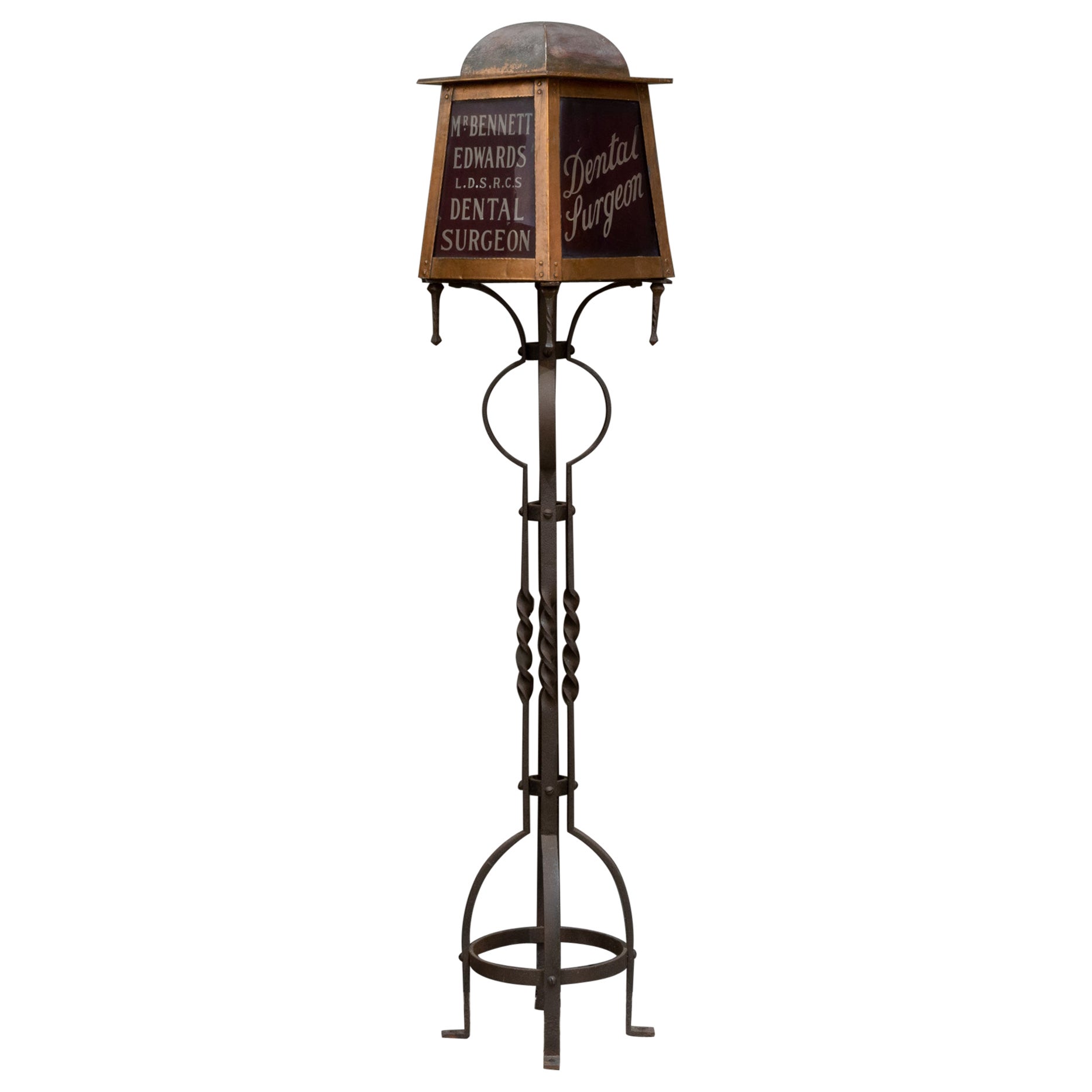 Lampadaire de chirurgien-dentiste anglais du XIXe siècle, vers 1880 en vente