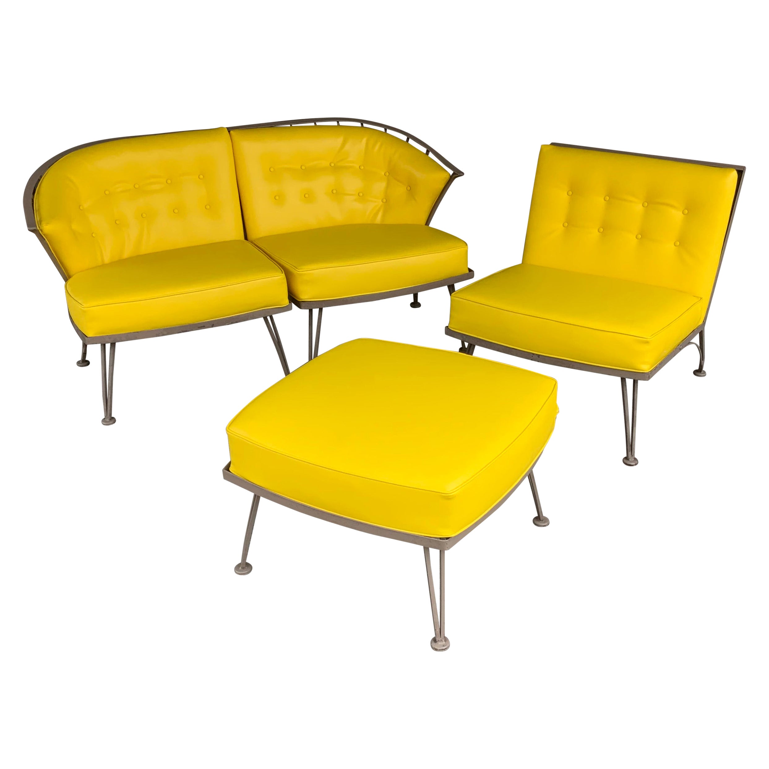 Beautiful 1950's Pinecrest Lounge Sofa & Chair by Woodard For Sale