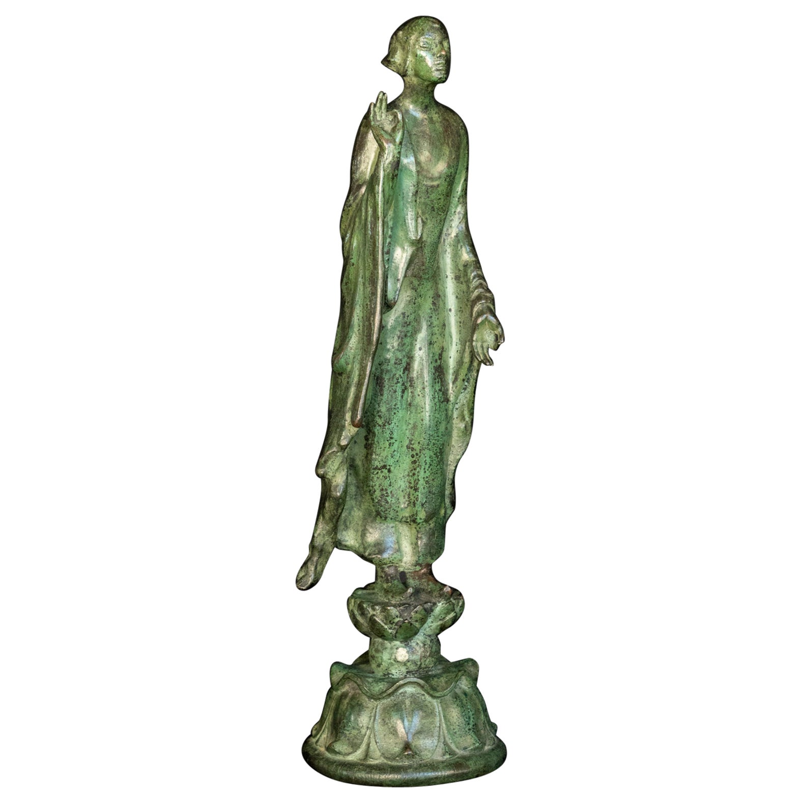 Gertrude Vanderbilt Whitney Bronze Sculpture "Chinoise" circa 1915 For Sale