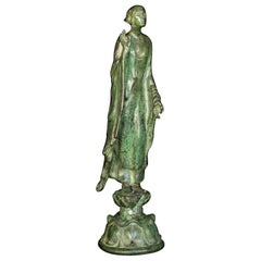 Antique Gertrude Vanderbilt Whitney Bronze Sculpture "Chinoise" circa 1915