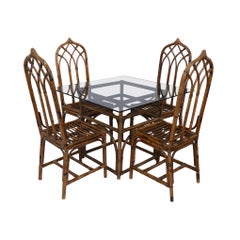 Used Midcentury Italian Set of 4 Chairs and Table, 1970