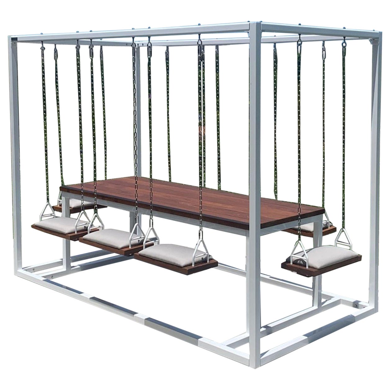 Teak Rectangle 8-Seater Swing Table For Sale