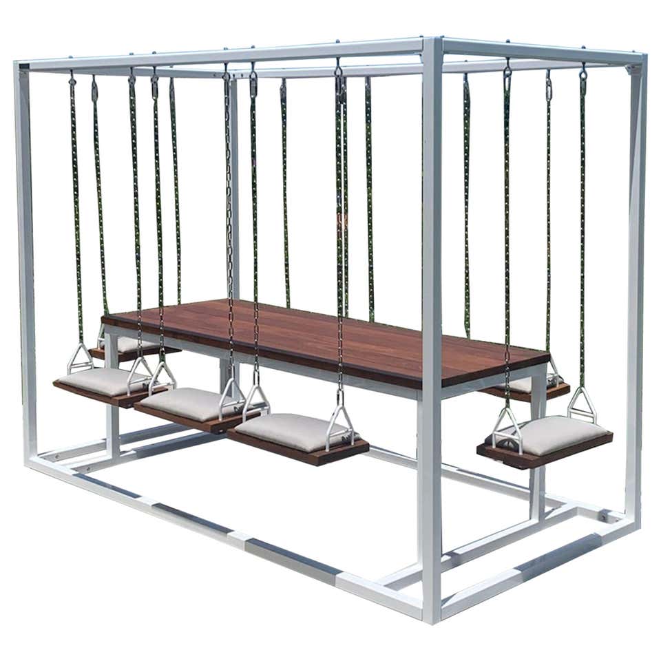 Rectangular Swing Custom Color 6-Seater SwingTable For Sale at 1stDibs