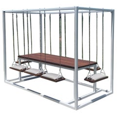 Teak Rectangle 8-Seater Swing Table