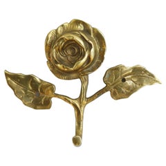Vintage French Mid Century Rose Flower Hook C1950s