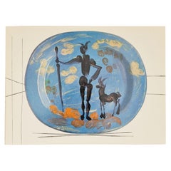 Albert Skira Print of Shepard Ceramic Plate from "Céramiques De Picasso" 