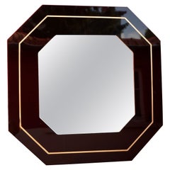 Large Octogonal Mirror from Jean-Claude May, Maison Roméo, 1970s