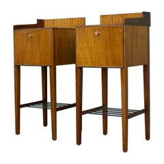 Midcentury Mahogany Pair Bedside Tables from Greaves and Thomas, 1950s