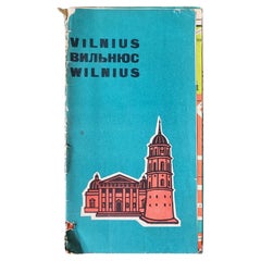 Journey through Time: Retro Tourist Map of Vilnius, circa 1964 1j15
