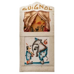 Used Old Castelet Or Guignol Theater, Period: Early 20th Century