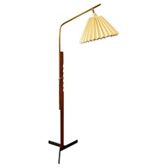 Svend Aage Holm Sørensen Floor Lamp in Teak and Brass Denmark, 1960s