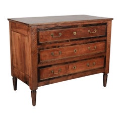 19th Century French Louis XVI Style Walnut Commode