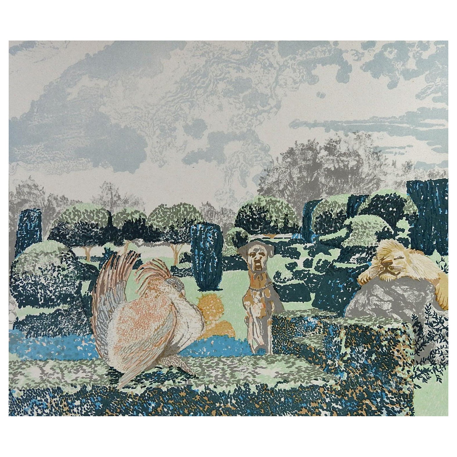 1970s Peaceable Kingdom Revisited Lithograph