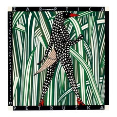 Póster Gráfico Vintage, Boris Bucan Pretuska Pájaro de Fuego, Pájaro de Arte Croata