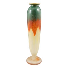 Vase Schneider Feuilles D'Oseille, vers 1920