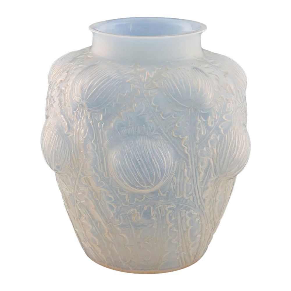 Signed Rene Lalique Domremy Vase, Designed, 1926