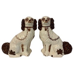 Pair of Quality Antique Edwardian Staffordshire Dogs