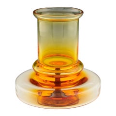 Chlum Garnet Glass Vase Designed Pavel Hlava, circa 1973