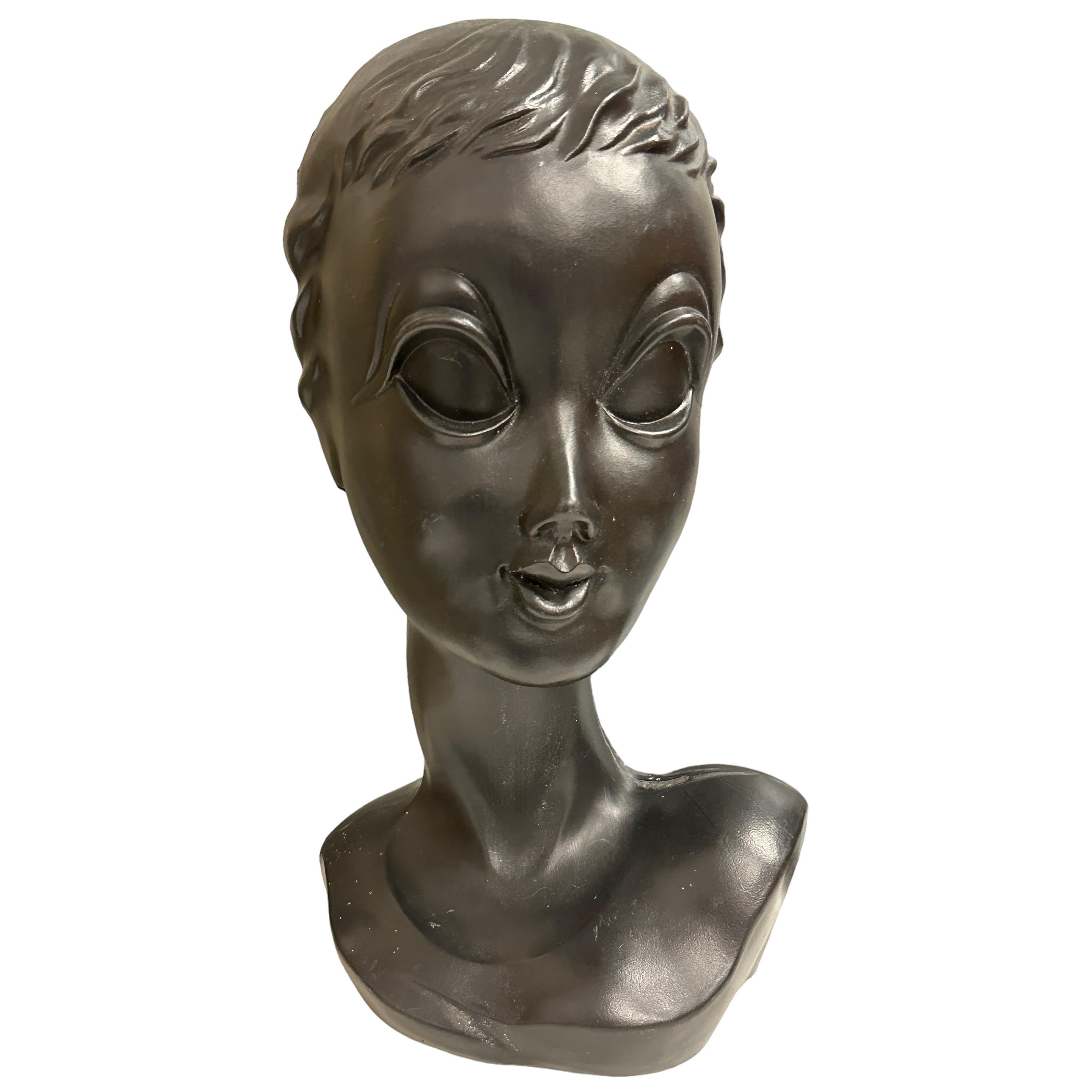 Iconic Mannequin Twiggy Model Head Vintage German, Space Age Design For Sale
