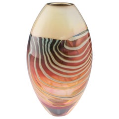 Vintage Layne Rowe Peacock Ovoid Vase, 1999