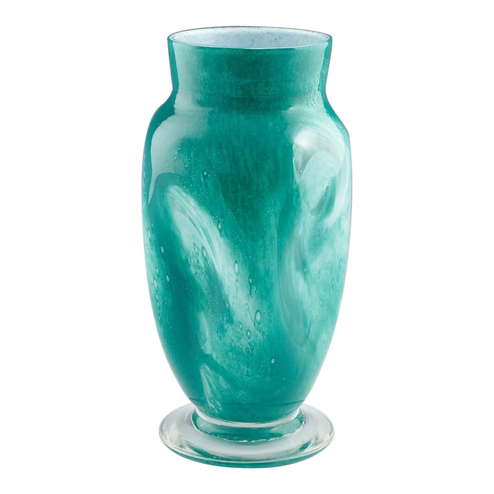 Vase en verre gris tacheté, vers 1930