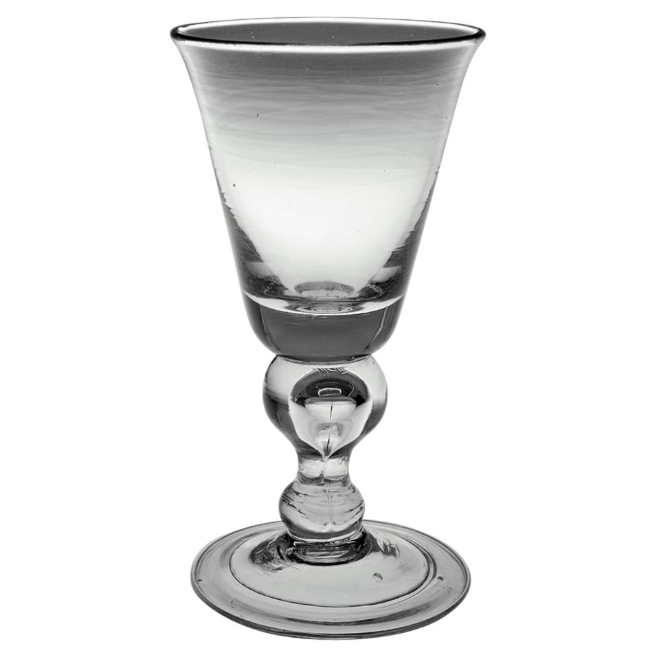 Georgian Baluster Wine Glass, C1725 For Sale