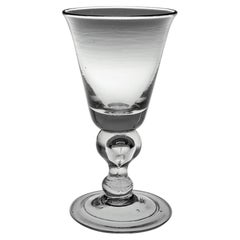 Antique Georgian Baluster Wine Glass, C1725