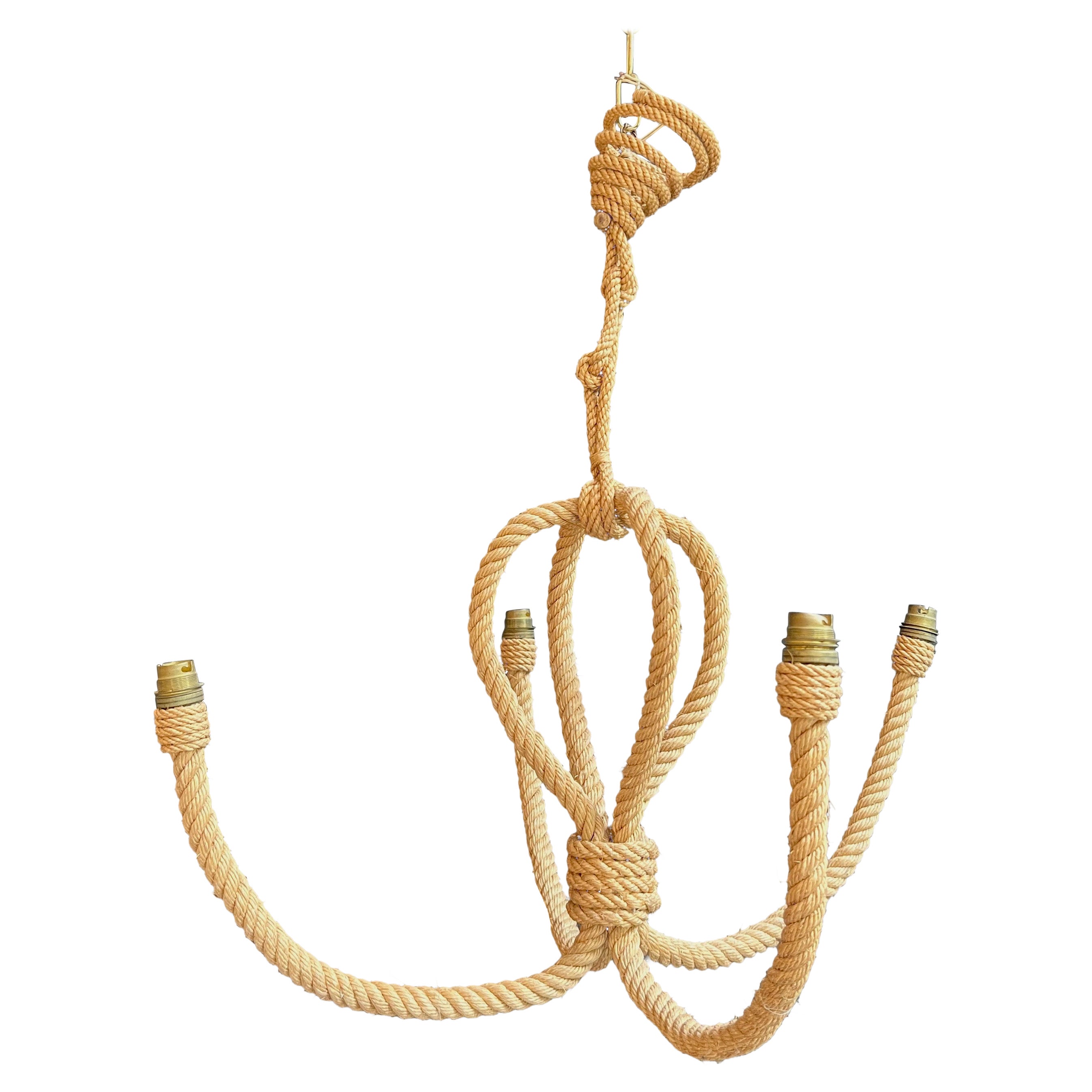 Rope Chandelier by Adrien Audoux & Frida Minet For Sale