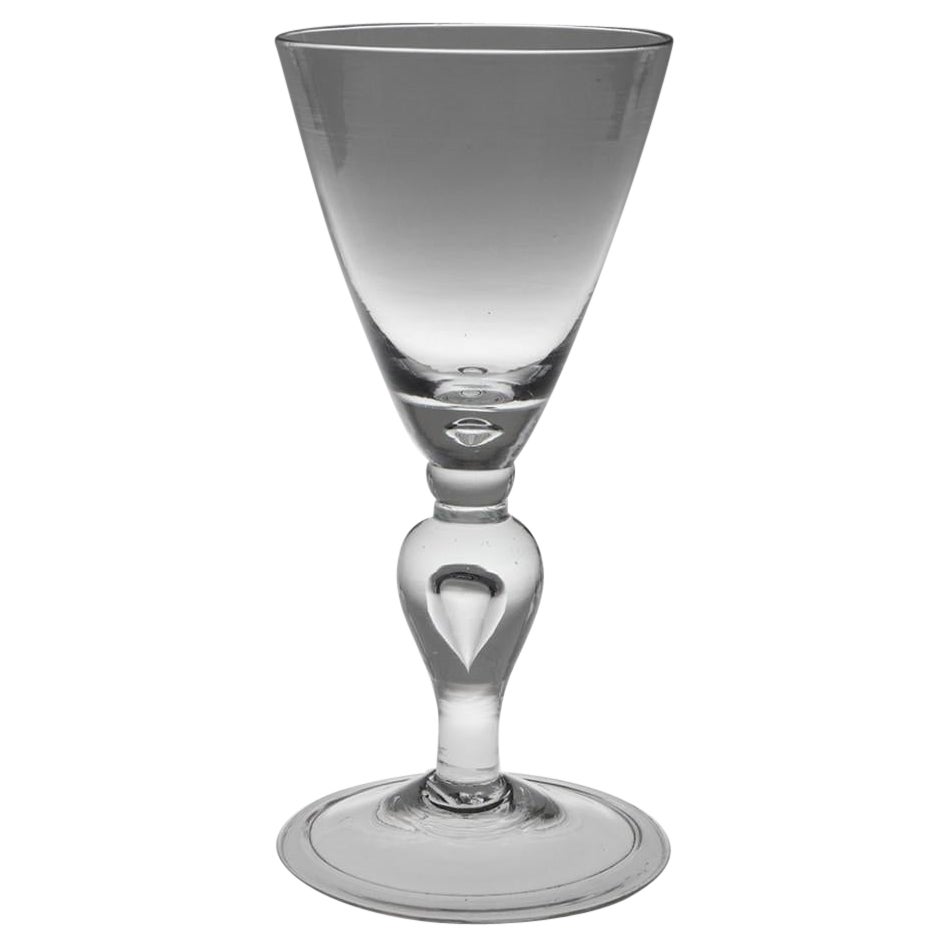 Queen Anne Baluster Wine Goblet, circa 1710 For Sale