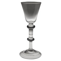 Georgian Balustroid Stem Wine Glass, c1740