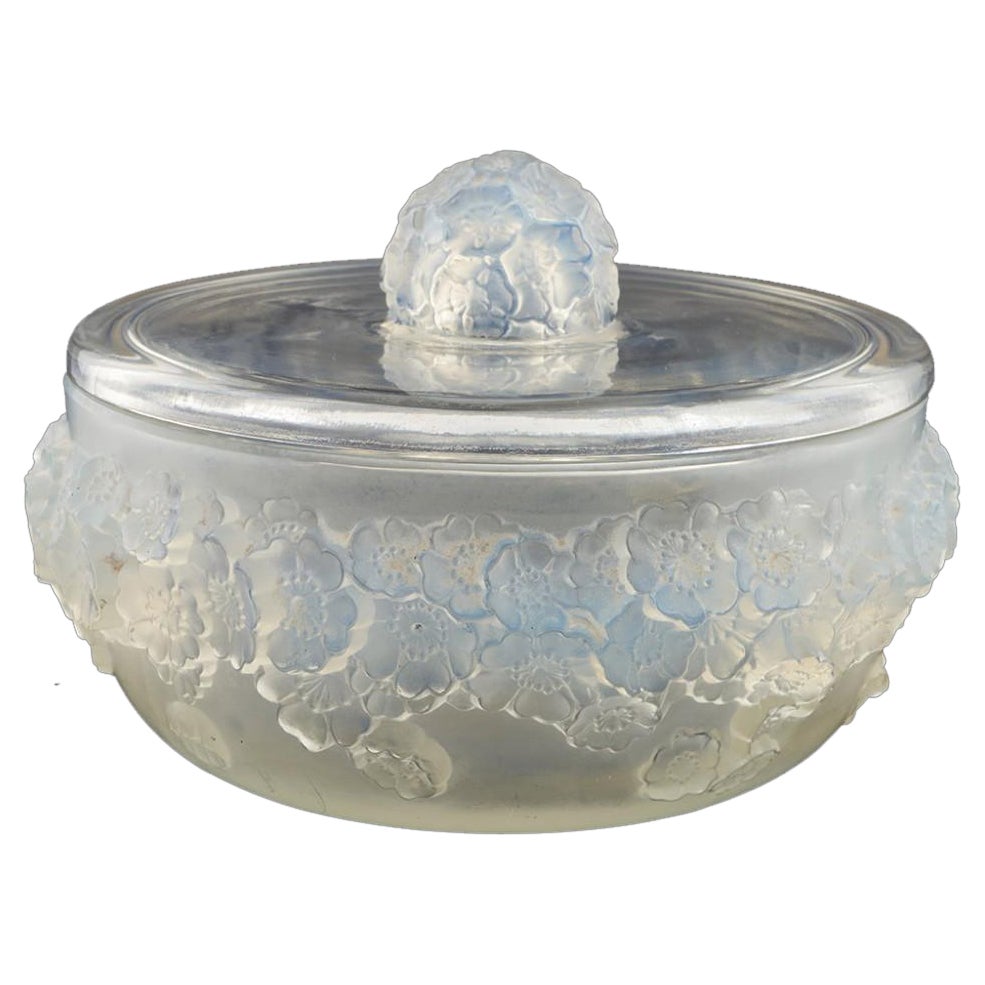 Rene Lalique Primeveres Glass Box and Cover, 1927 For Sale