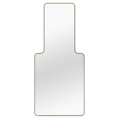 Contemporary Mirror 'Loveself 03' by Oitoproducts, Green Frame