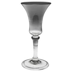 Antique A Tall and Fine Balustroid Wine Glass, c1740
