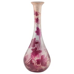 Vintage Legras Rubis Series Cameo Vase, c1910