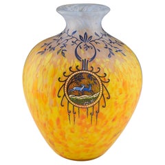 A Fine Legras Enamelled Cameo Vase, c1925