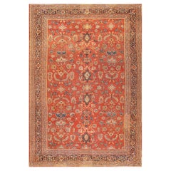 Antique Melody Collection Rust Lamb's Wool Area Rug