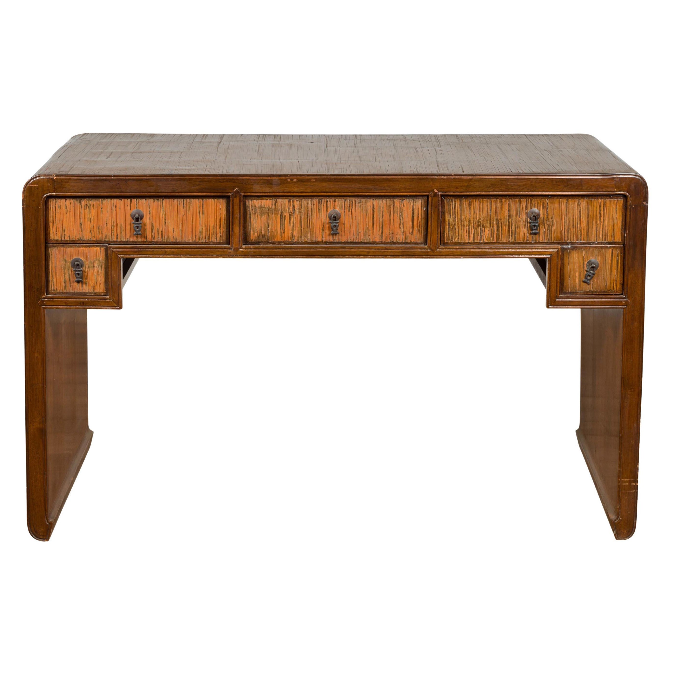 Escritorio vintage estilo cascada con cajón de diseño único