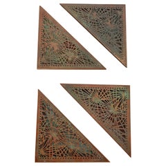 Tiffany Studios New York Pine Needle Bronze Blotter Corners, circa 1910