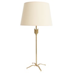 Midcentury Brass Arrow Table Lamp