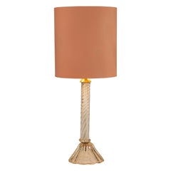 Lampe de table décorative italienne en verre de Murano des années 1950