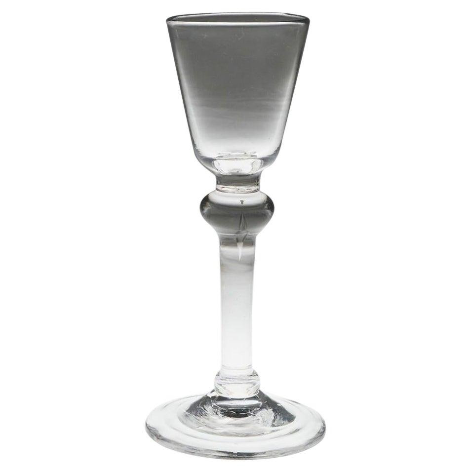 Balustroid Wine Glass, c1740 For Sale